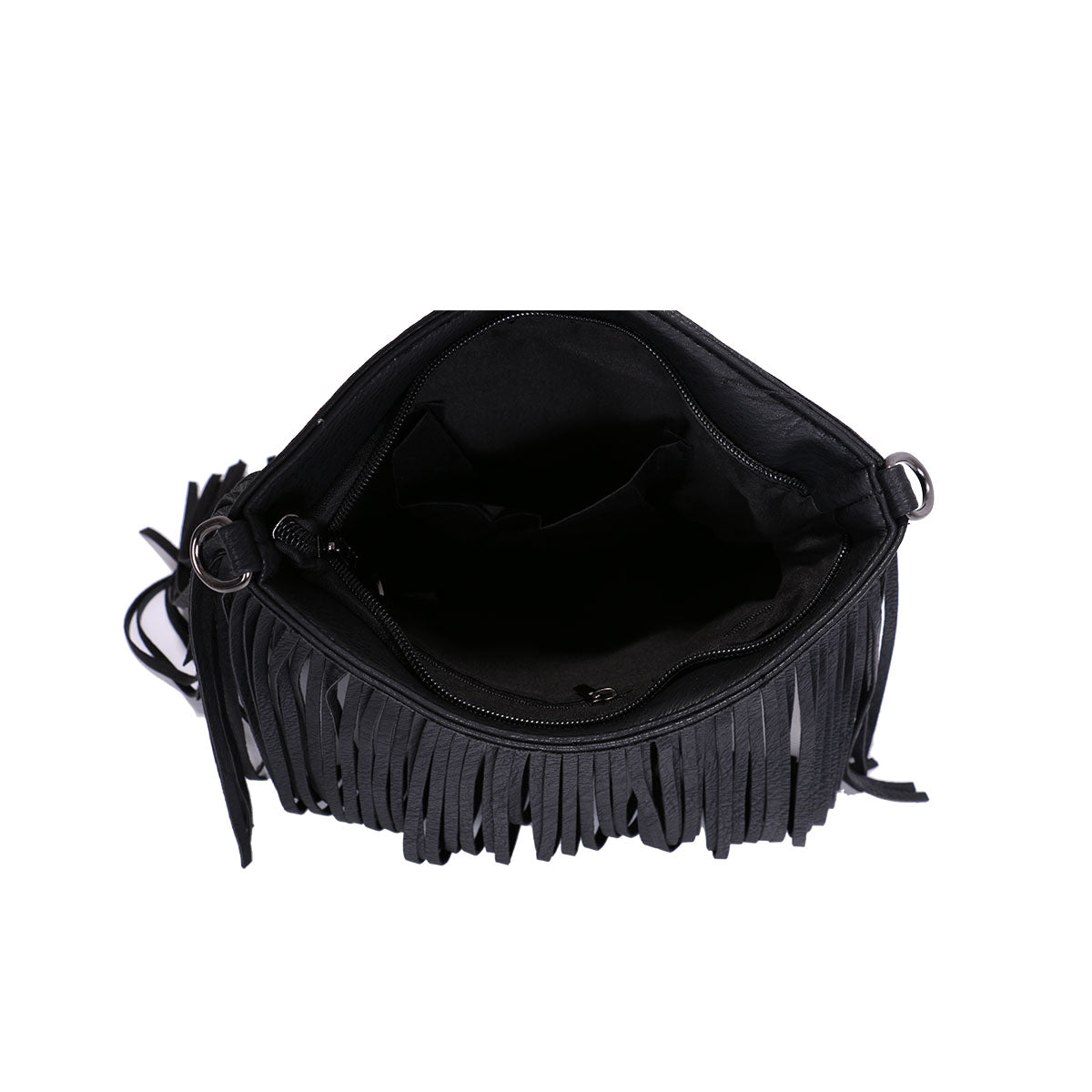 GESSY TASSEL HANDBAG IN BLACK