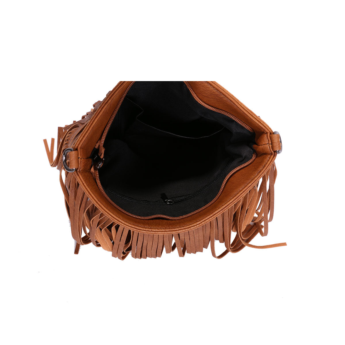 GESSY TASSEL HANDBAG IN BROWN