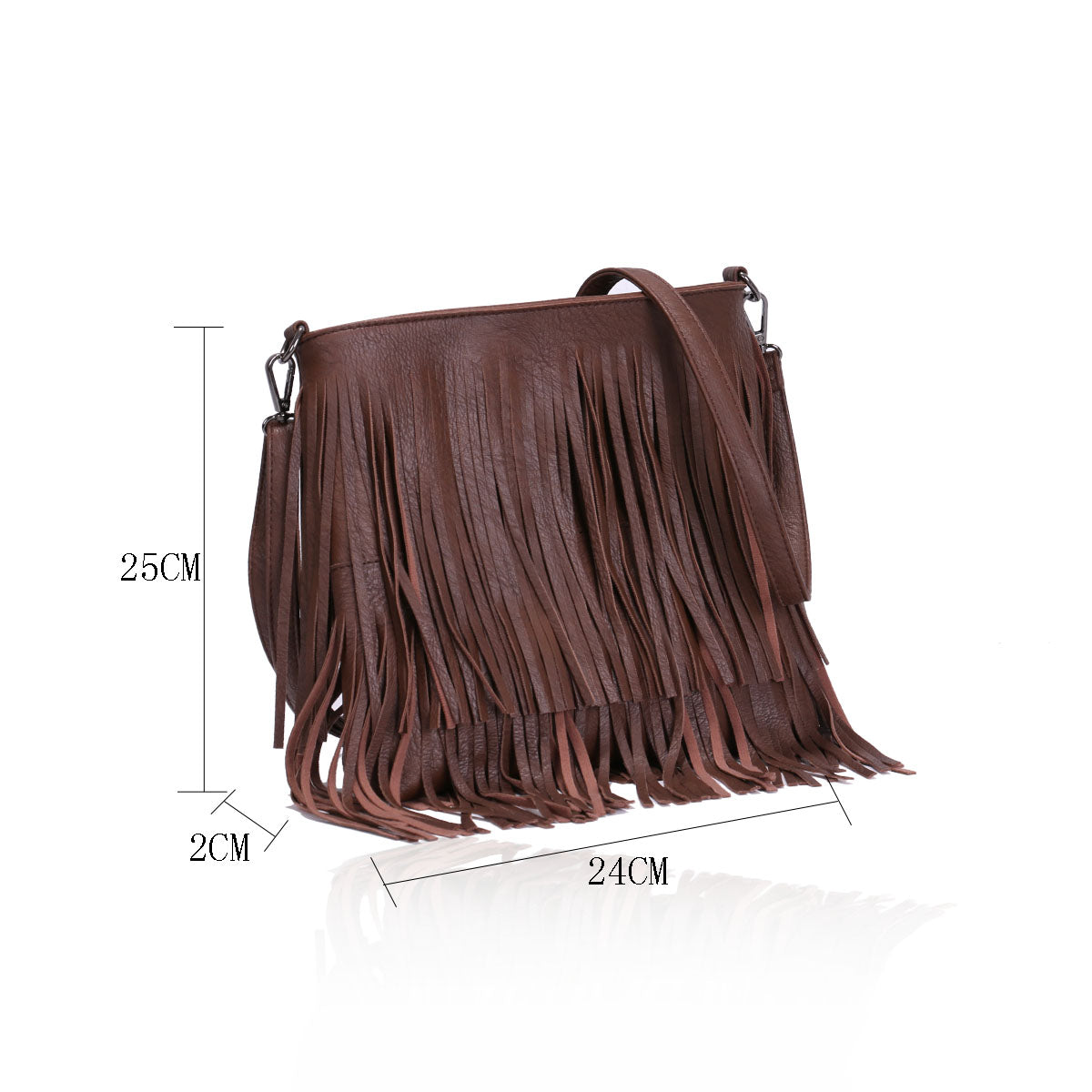 GESSY TASSEL HANDBAG IN COFFEE