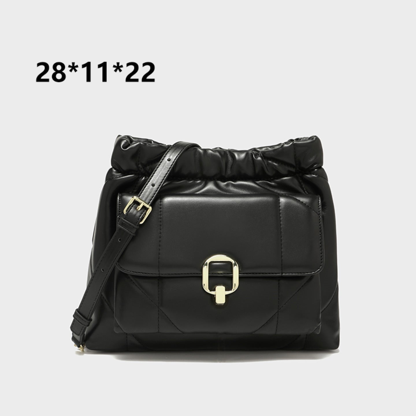 LYDC LONDON RUFFLED SHOULDER BAG