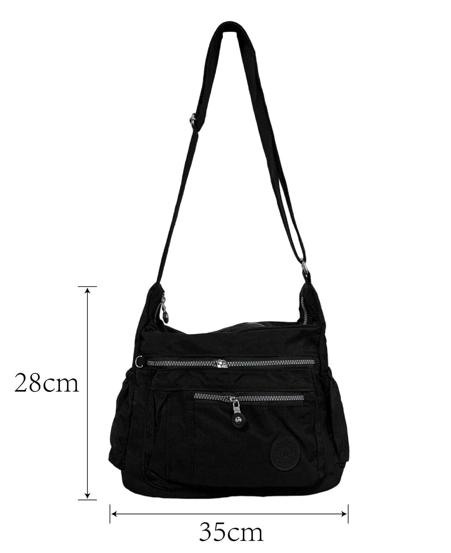 GESSY WATERPROOF UNISEX NYLON CROSSBODY BAG IN GREEN