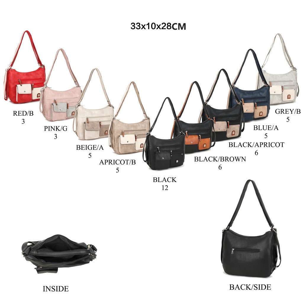 GESSY COLORBLOCK BAG IN RED