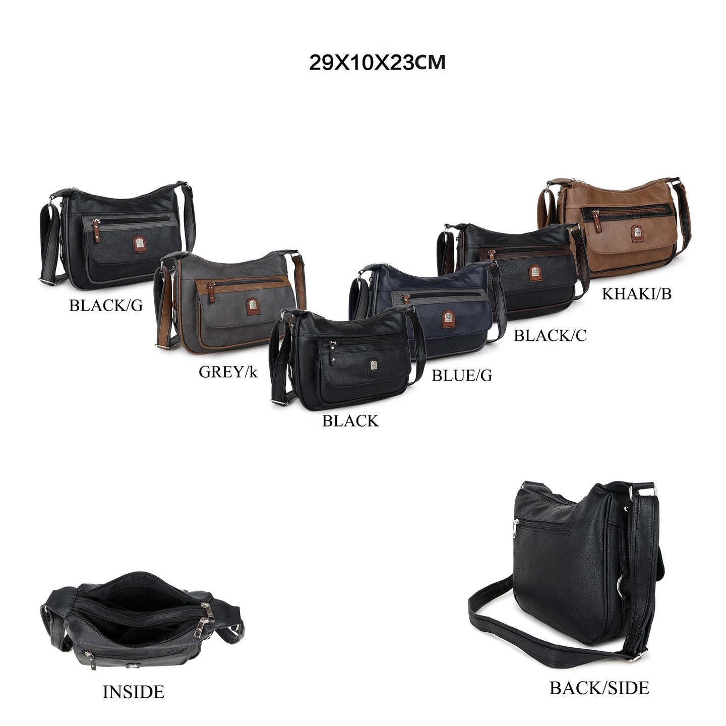 GESSY MEN'S MULTIFUCTIONAL CROSSBODY BAG IN KHAKI/B