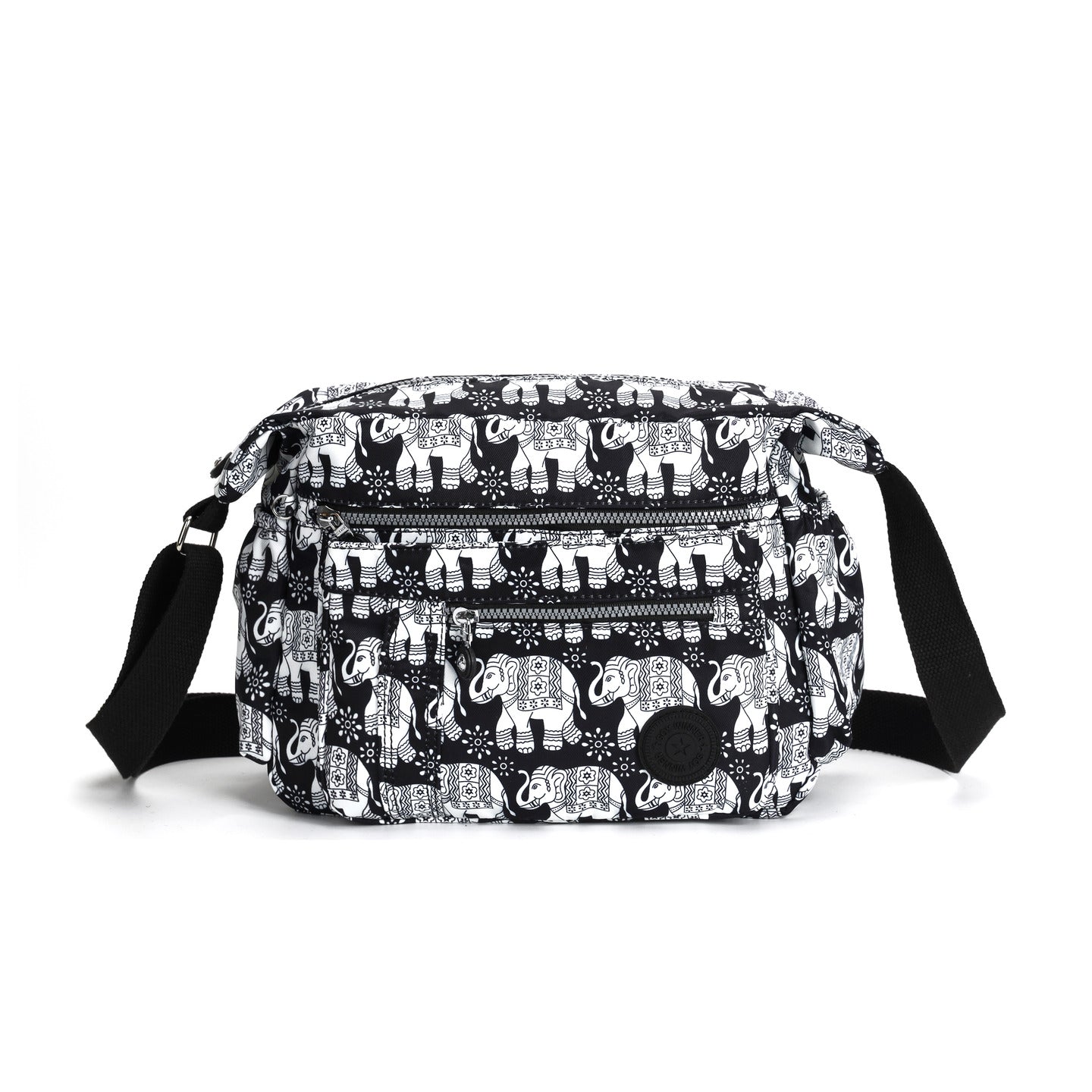 GESSY ANIMAL PRINT WATERPROOF UNISEX NYLON CROSSBODY BAG