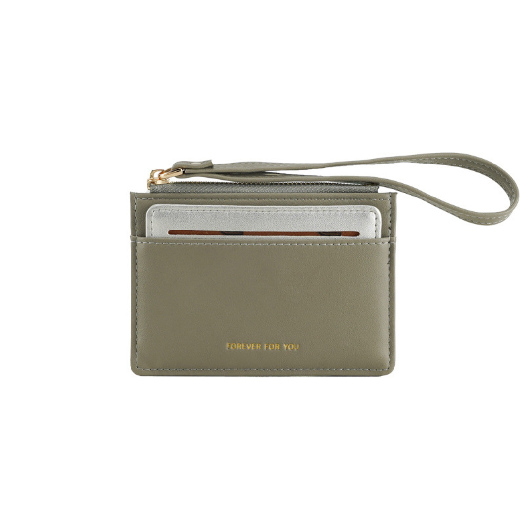 GESSY MULTI-LAYER CARD HOLDER WITH LANYARD IN GREY