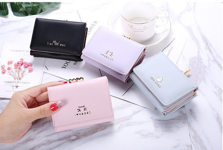 GESSY PUPPY LOGO SHORT WALLET PURSE