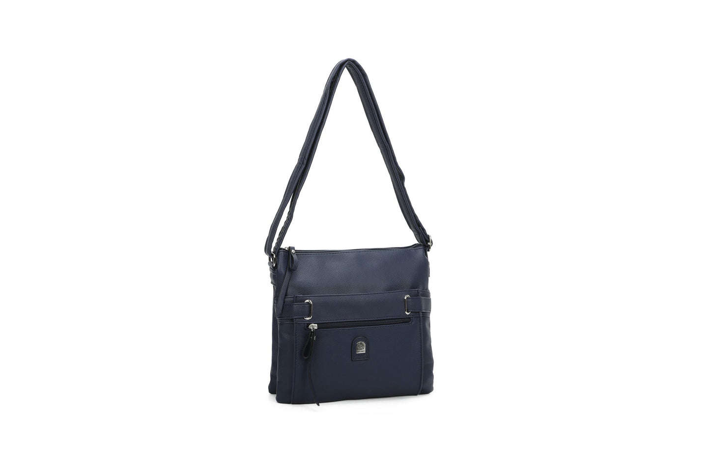 GESSY PU LEATHER HANDBAG IN BLUE