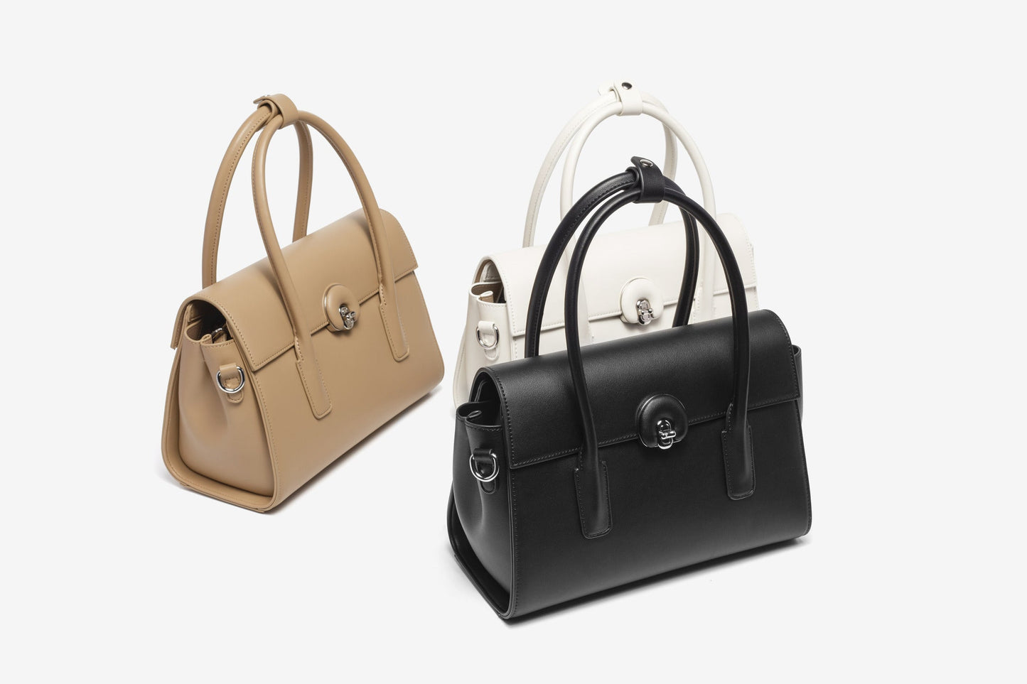 GESSY HANDBAG BEIGE KHAKI BLACK