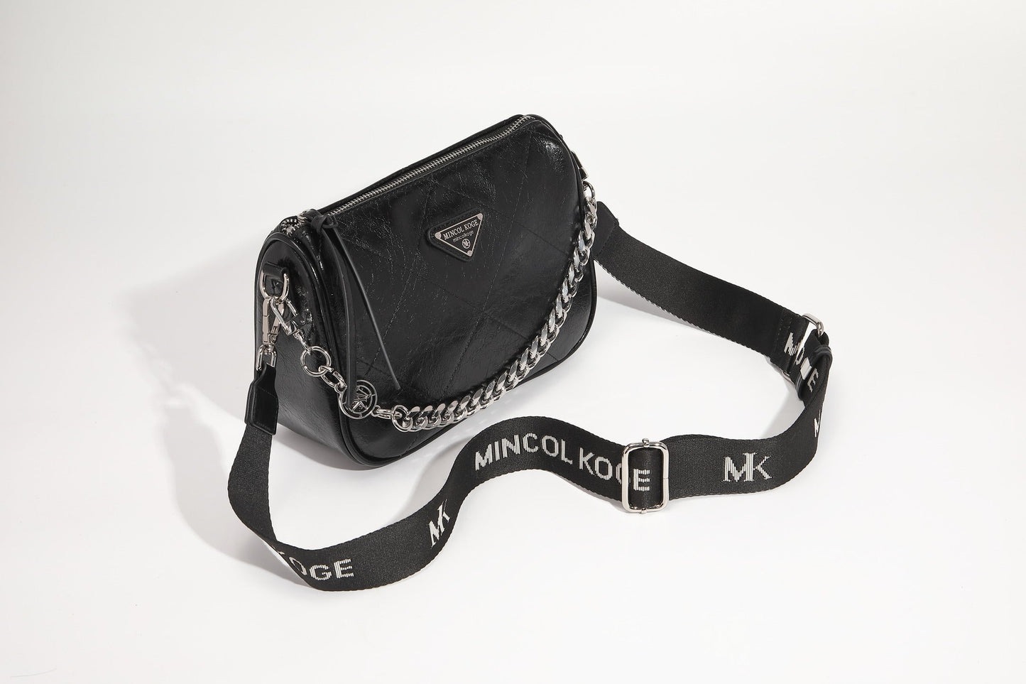 GESSY LOZENGE PATTERN BAG WITH CHAIN STRAP