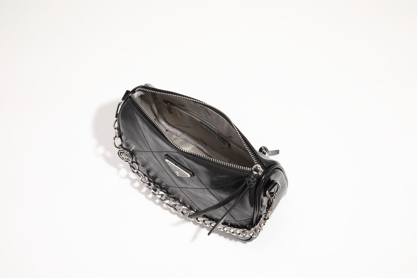 GESSY LOZENGE PATTERN BAG WITH CHAIN STRAP