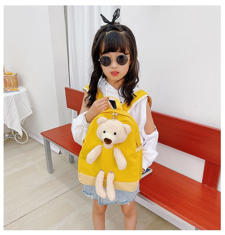 GESSY TEDDY BEAR KIDS BACKPACK IN YELLOW
