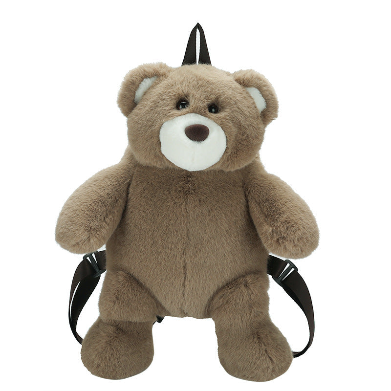GESSY KID BACKPACK BEAR DOLL IN BROWN