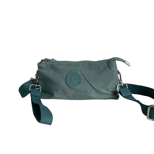 GESSY SMALL NYLON CLUTCH CROSSBODY BAG IN GREEN
