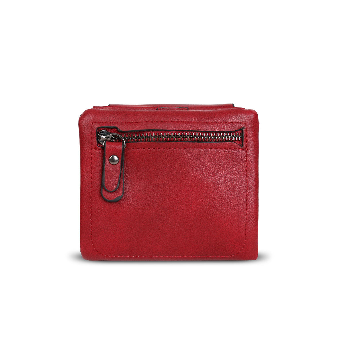 GESSY SMALL SQUARE COIN PURSE IN RED