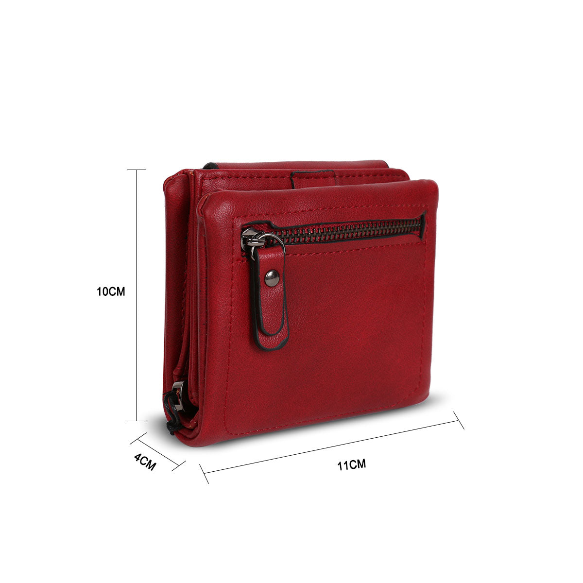 GESSY SMALL SQUARE COIN PURSE IN RED