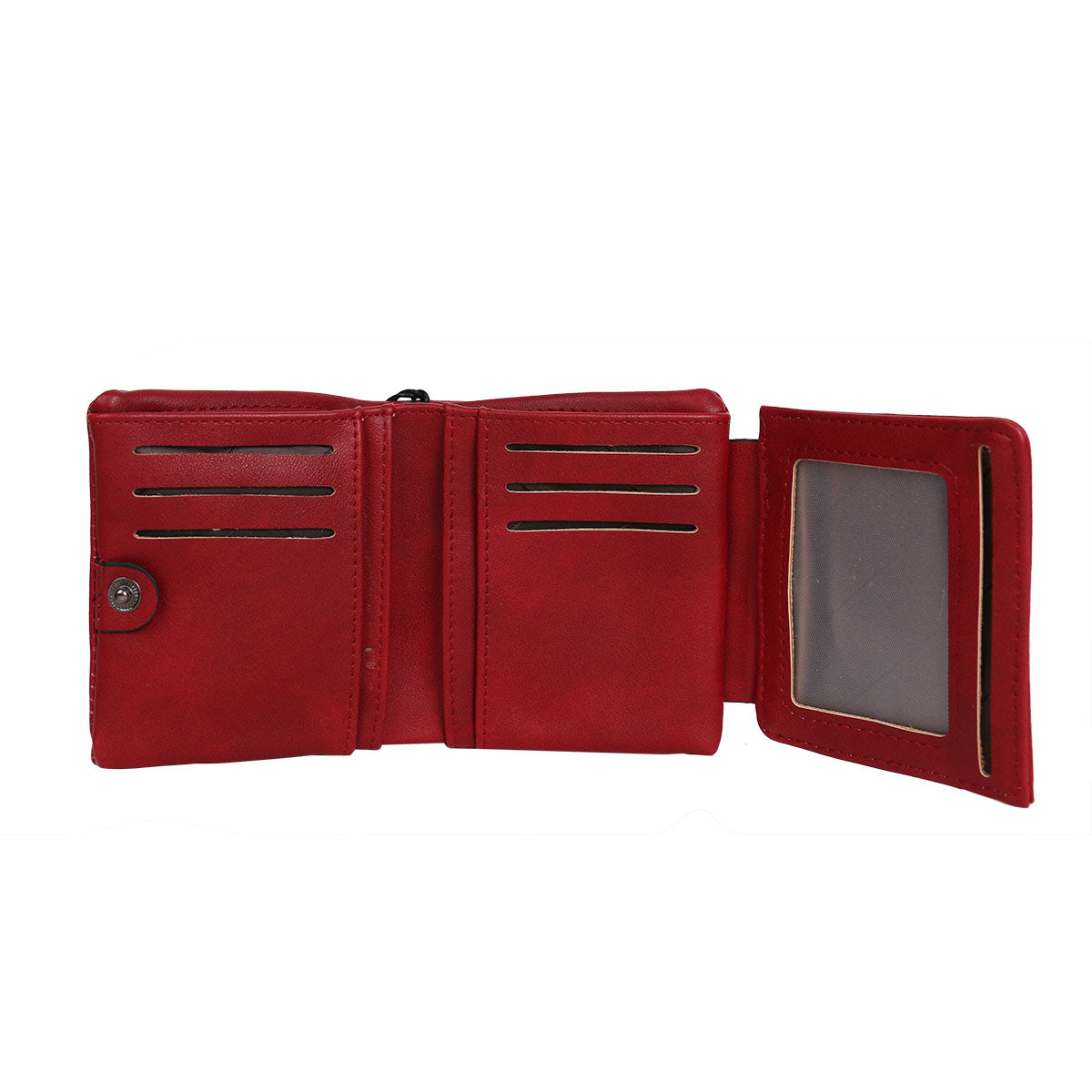 GESSY SMALL SQUARE COIN PURSE IN RED
