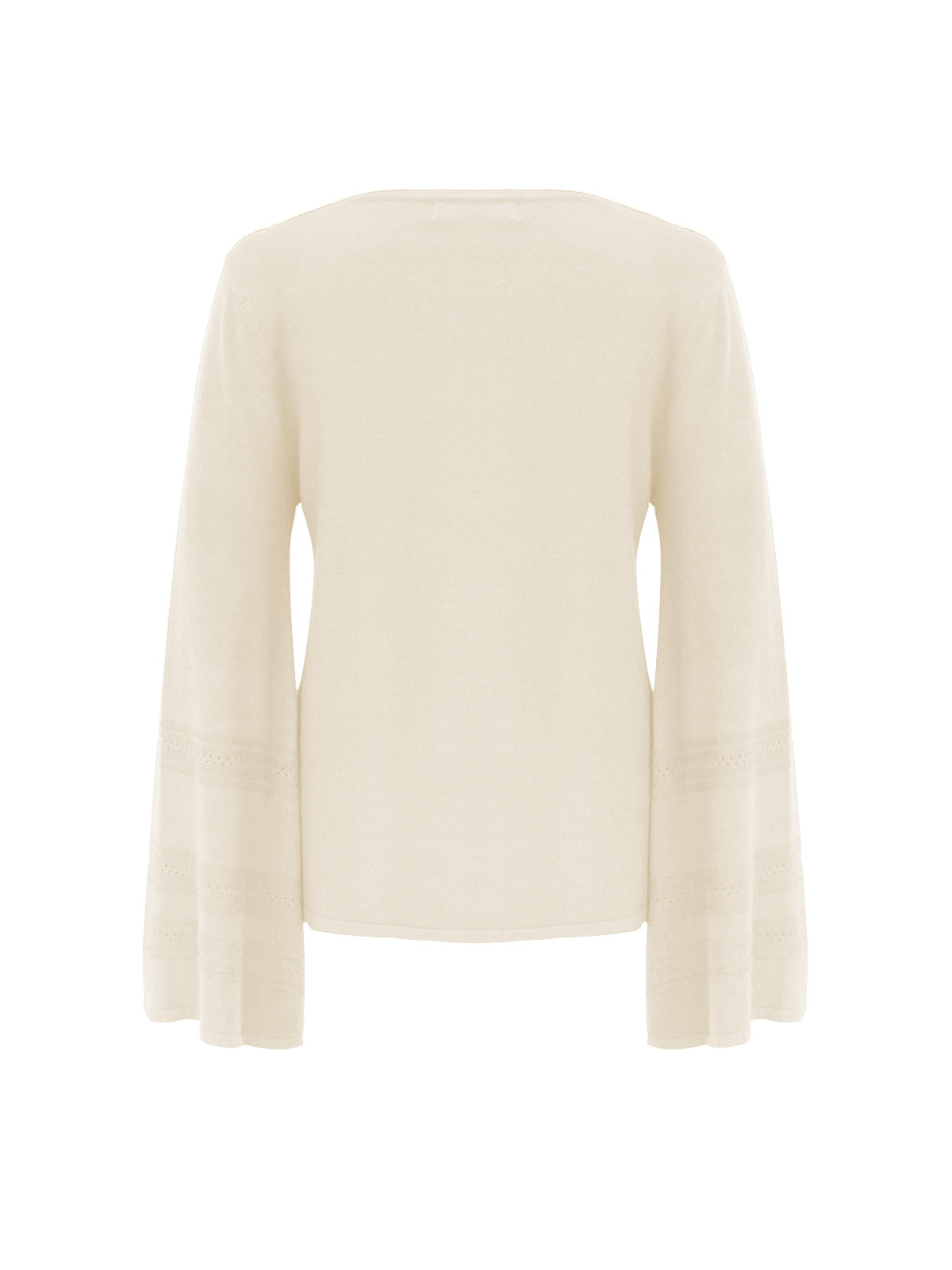 Anna Smith Pointelle bell sleeves boho knitted Flare Top