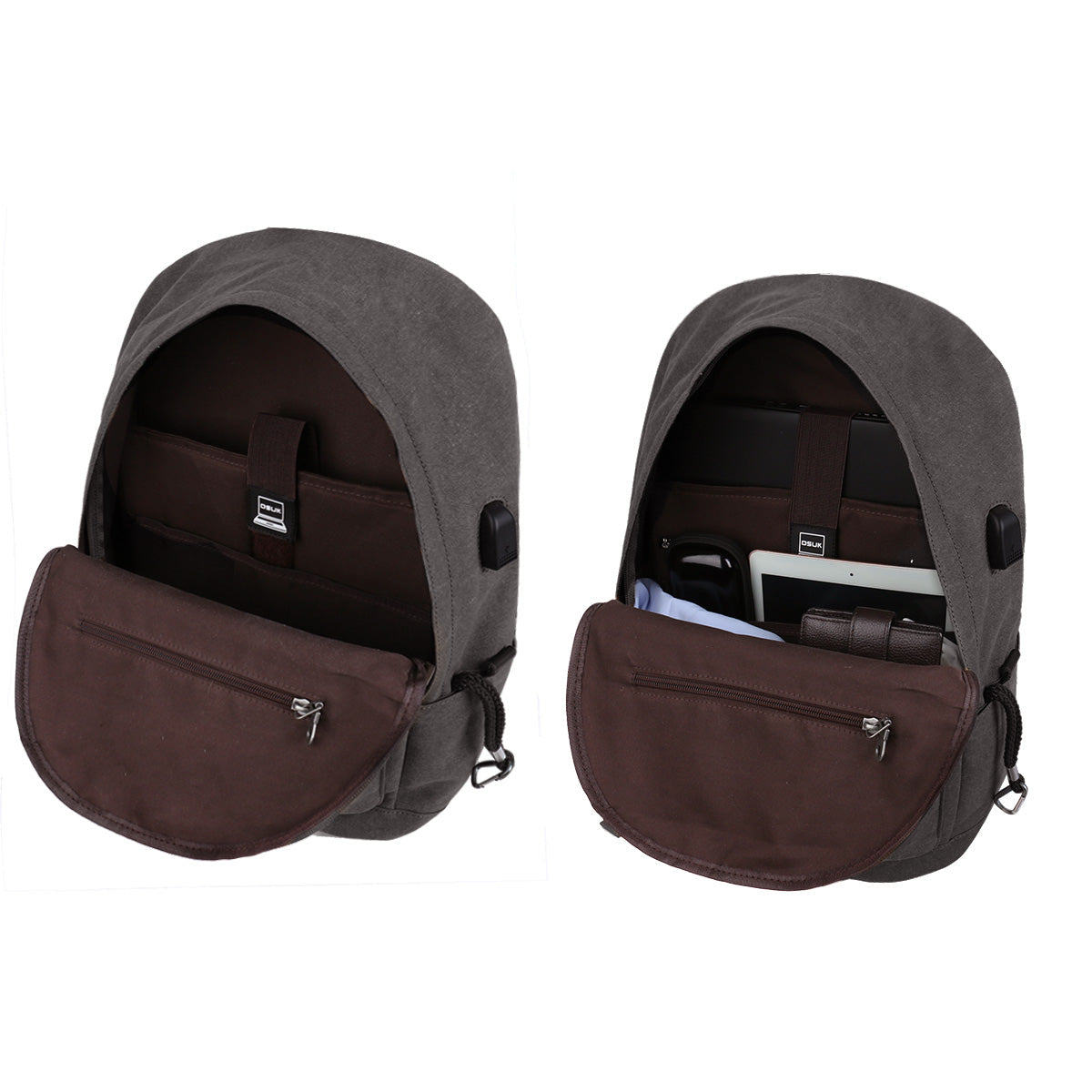 DSUK CANVA FUNCTIONAL BACKPACK IN BLACK