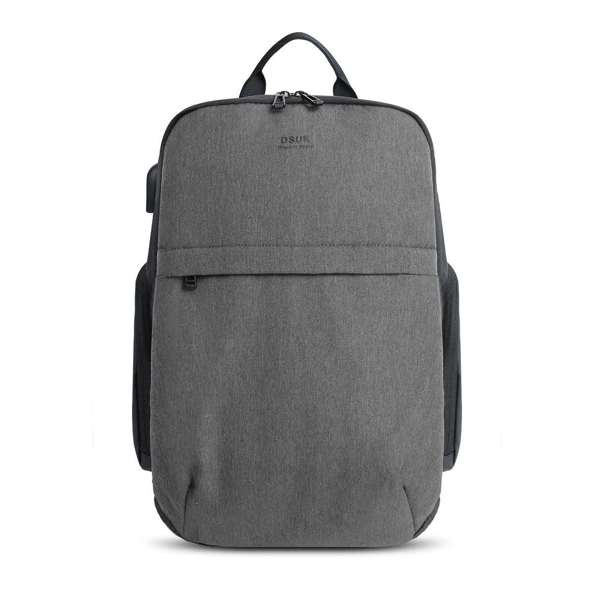 DSUK FRONT CONCEALED ZIP BACKPACK IN BLACK WITH USB CHARGING PORT
