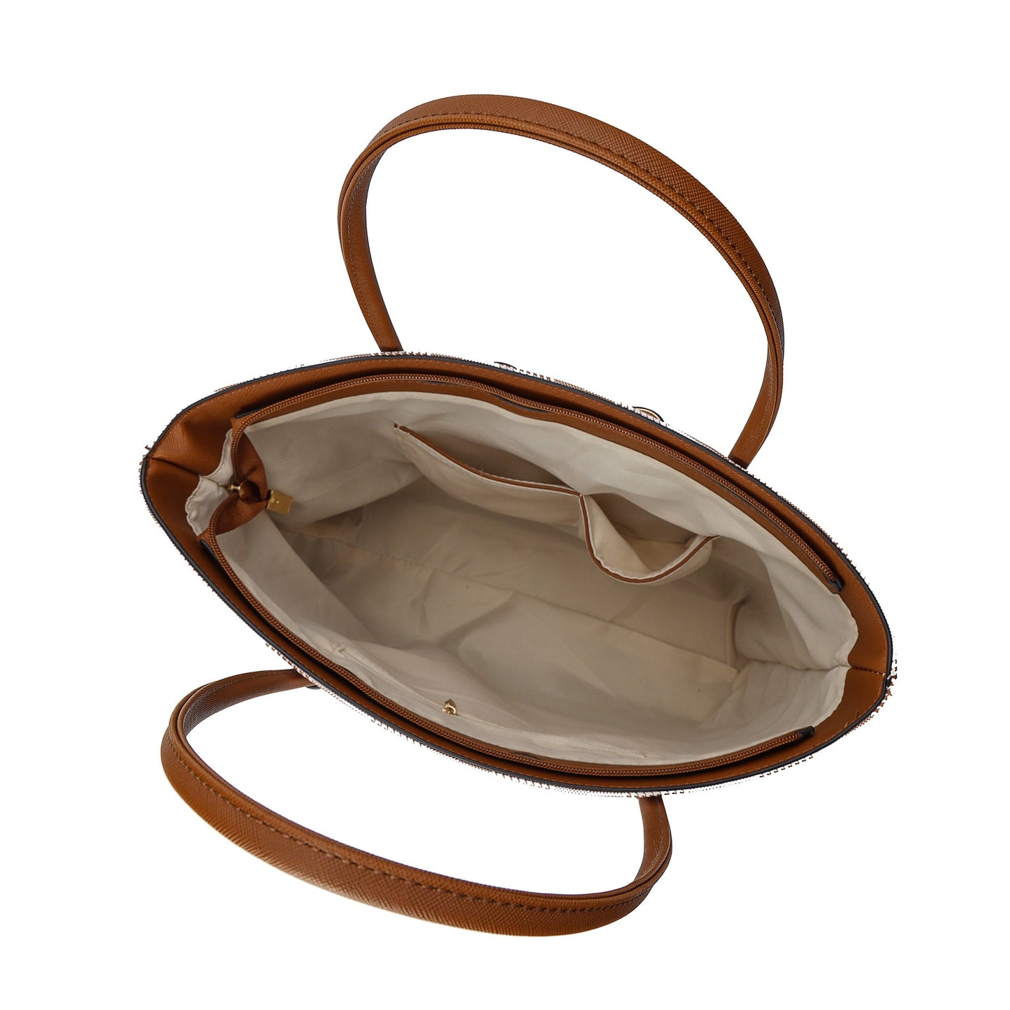 GESSY BOW DETAIL PLAID HANDBAG SET IN LIGHT GREY