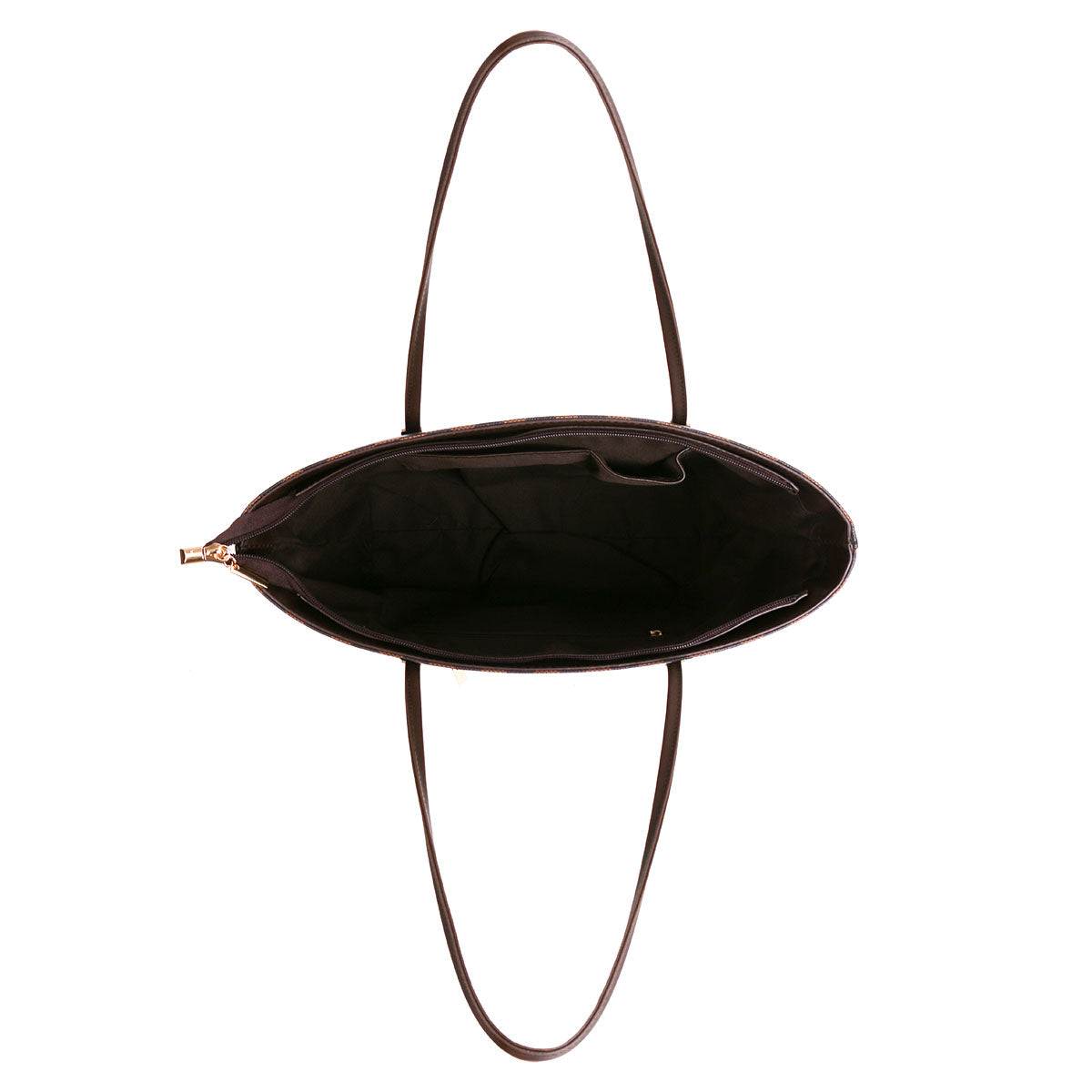 GESSY CHECKERED HANDBAG SET IN COFFEE