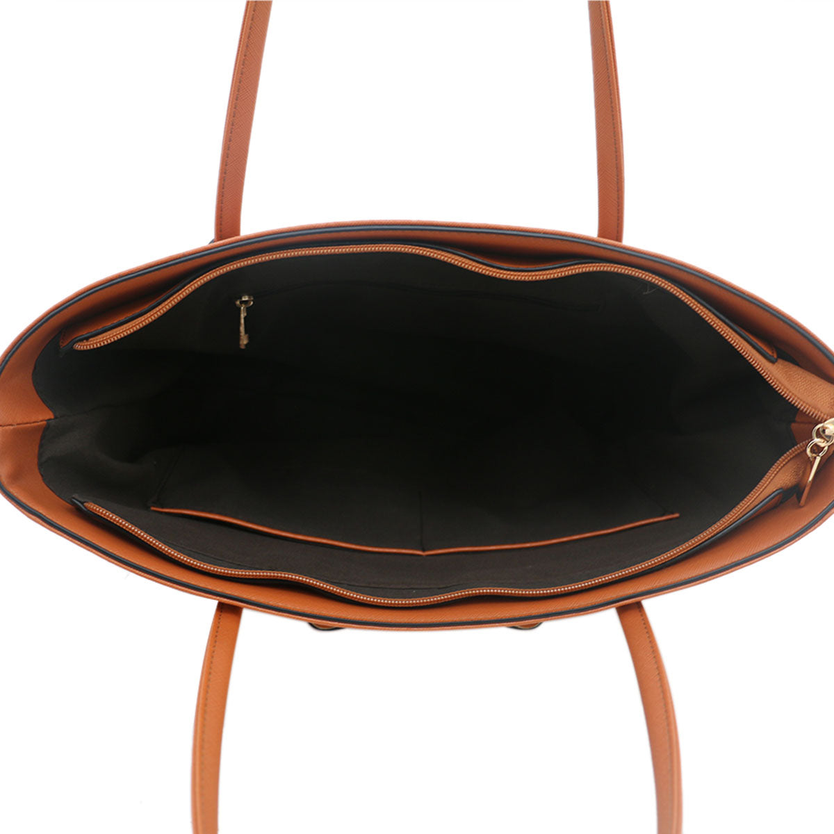 GESSY BOW DETAIL HANDBAG SET IN BROWN