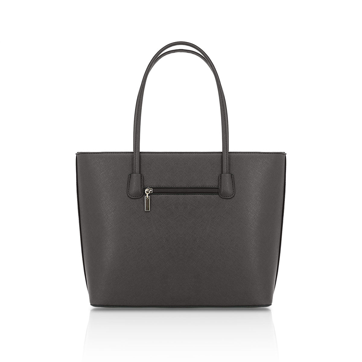 GESSY BOW DETAIL HANDBAG SET IN DARK GREY