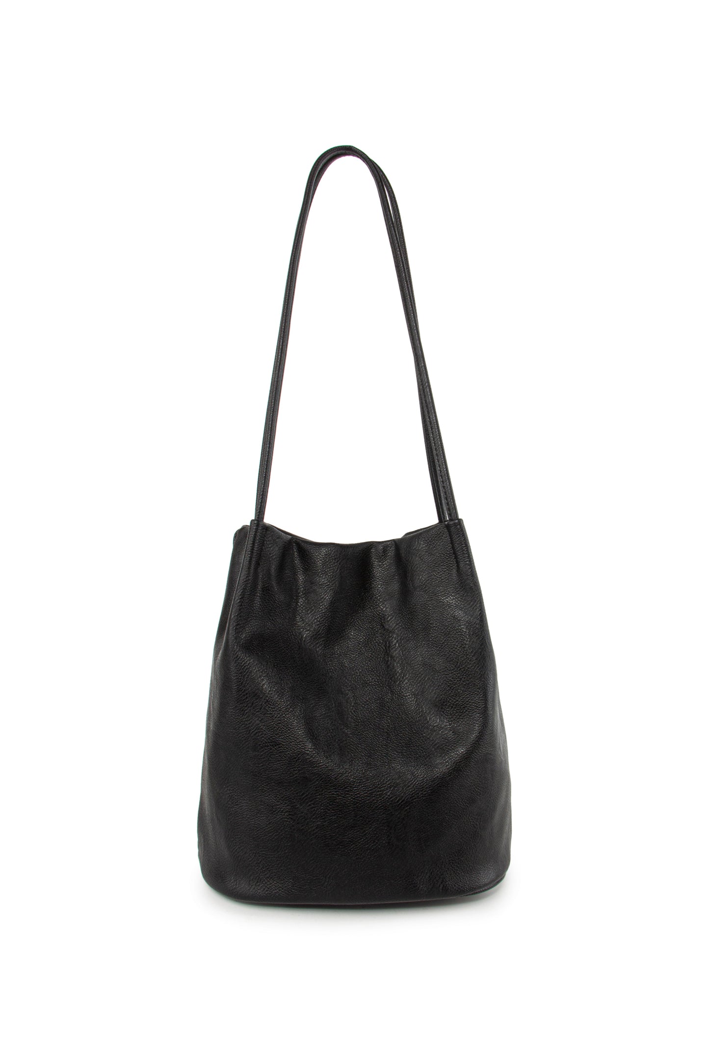 GESSY SOLID COLOR SHOULDER BAG LONG SHOULDER STRAP IN BLACK