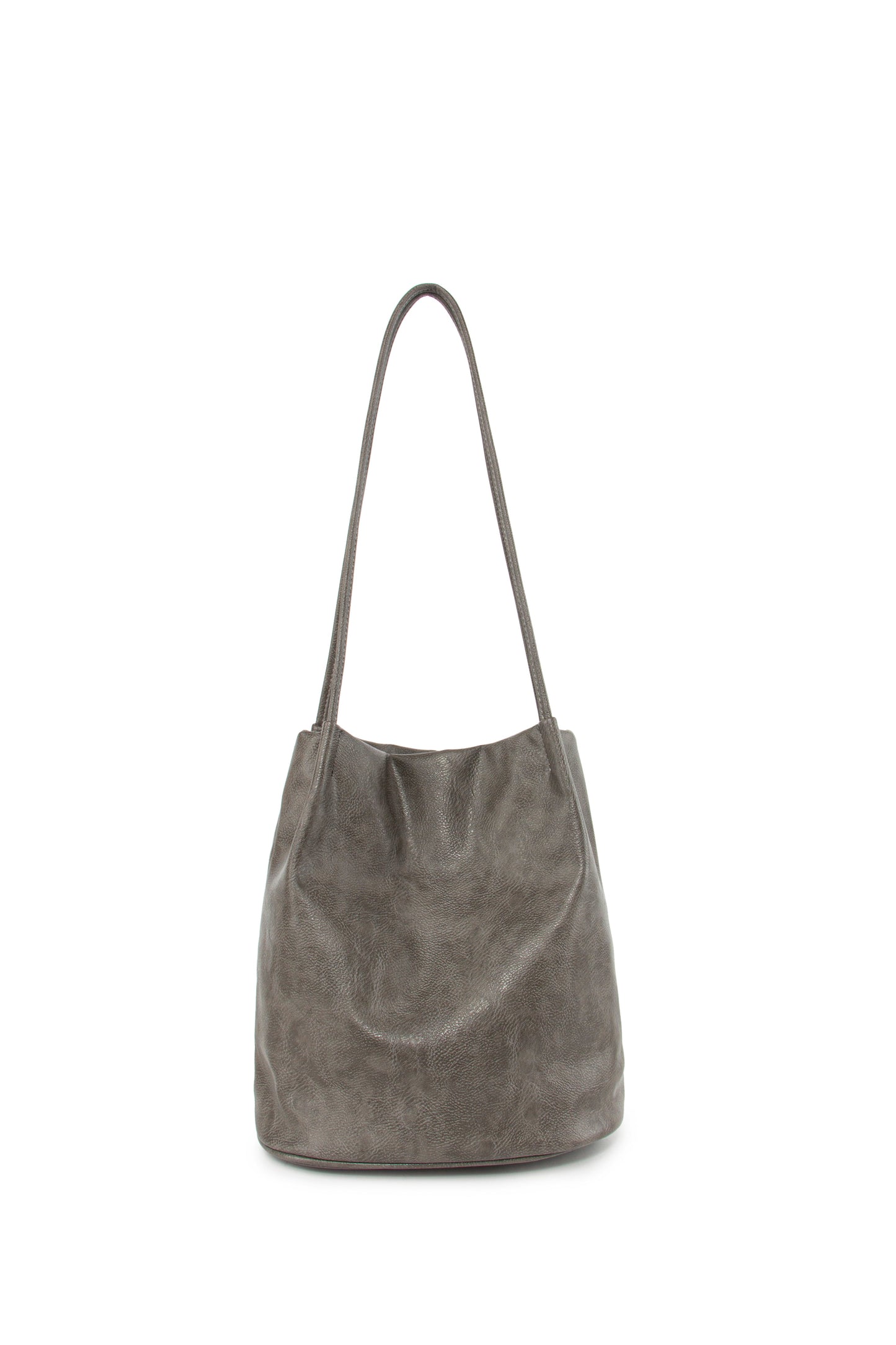 GESSY SOLID COLOR SHOULDER BAG LONG SHOULDER STRAP IN GREY
