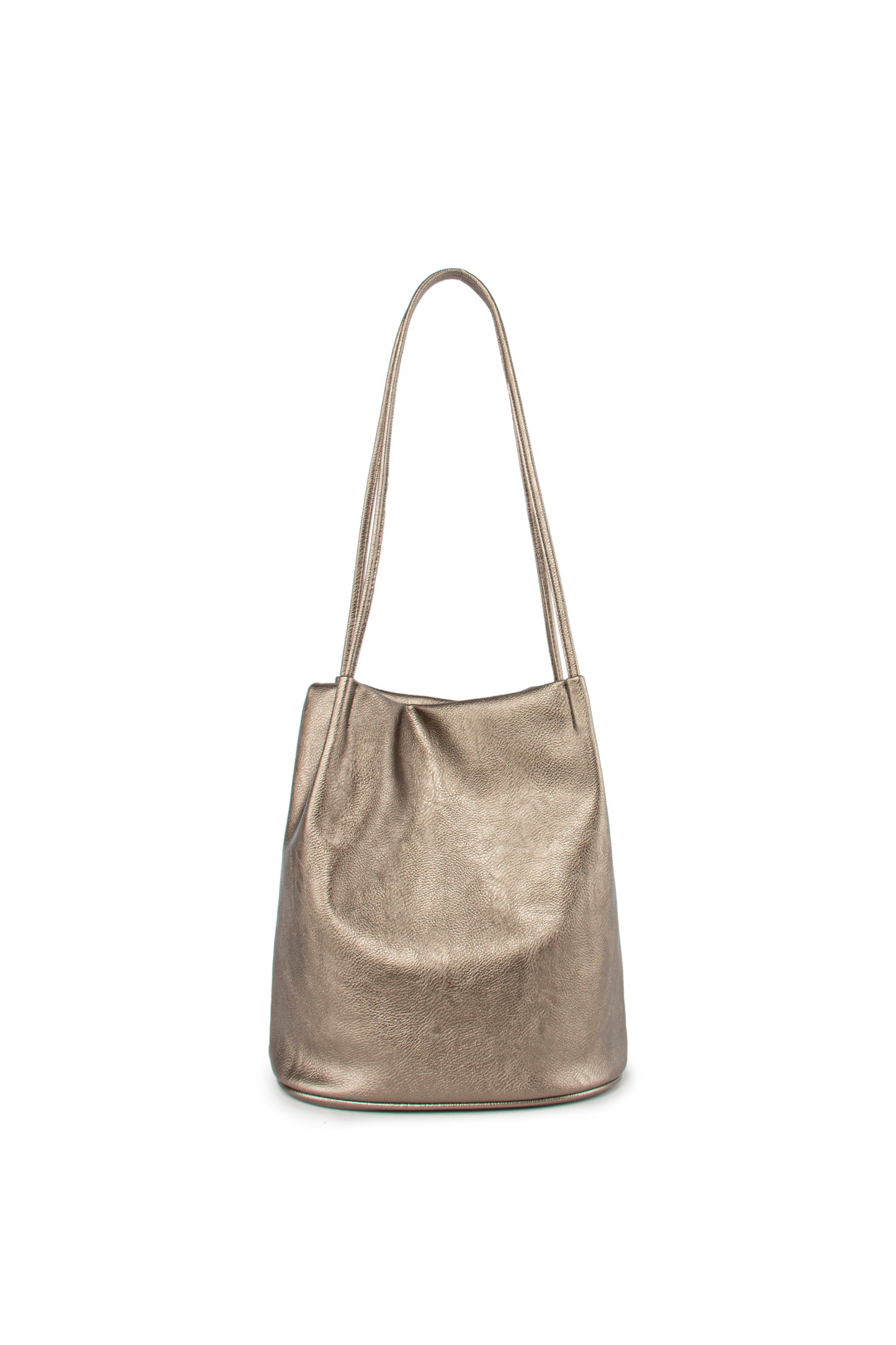GESSY SOLID COLOR SHOULDER BAG LONG SHOULDER STRAP IN SILVER GREY( LIGHT PEWTER)