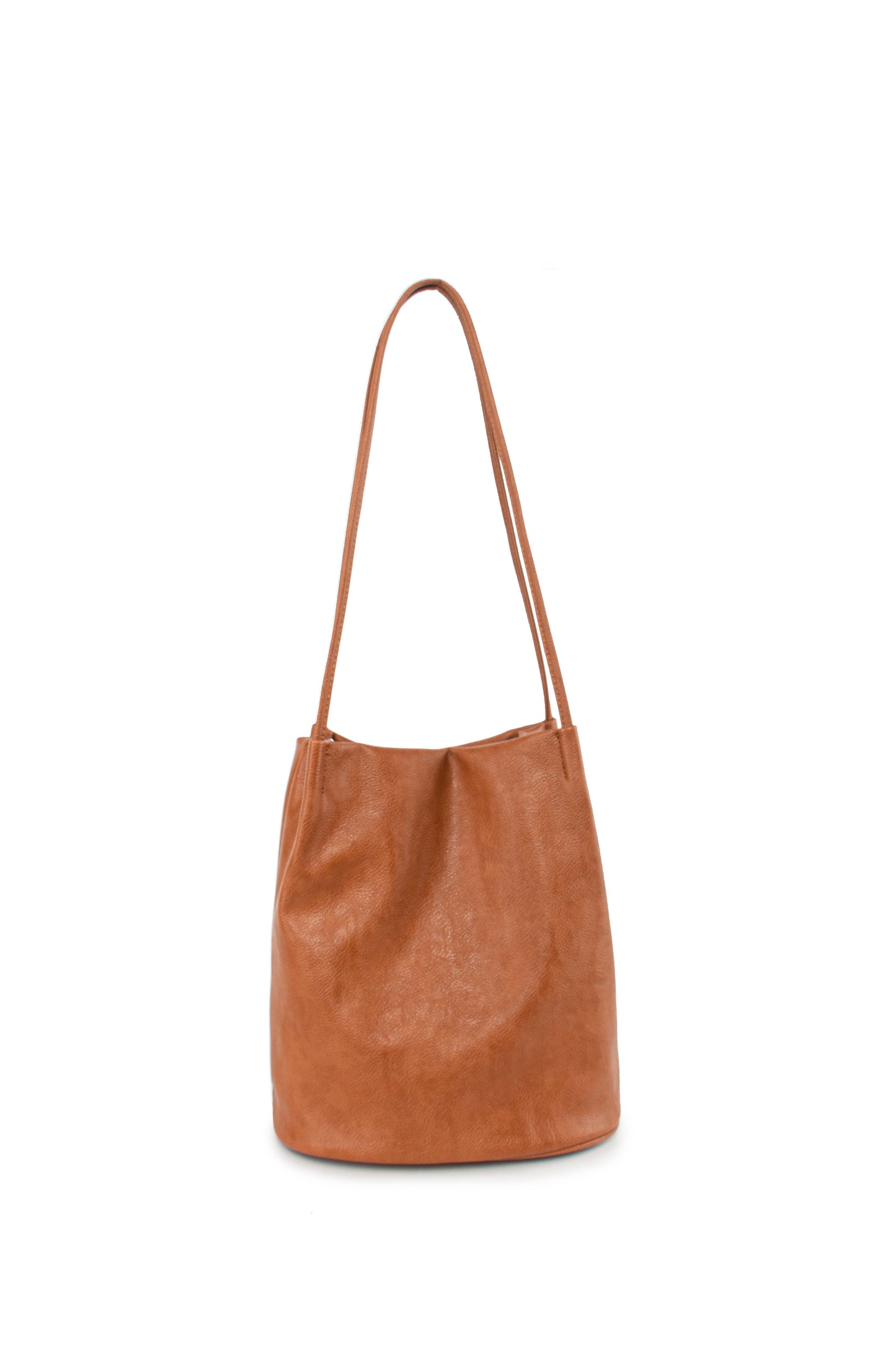 GESSY SOLID COLOR SHOULDER BAG LONG SHOULDER STRAP IN TAN