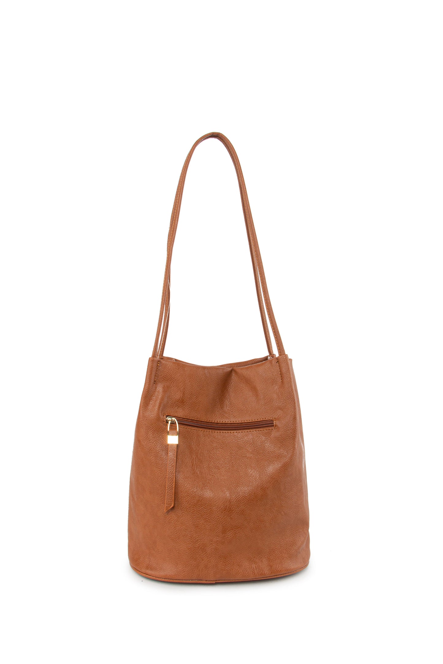 GESSY SOLID COLOR SHOULDER BAG LONG SHOULDER STRAP IN TAN