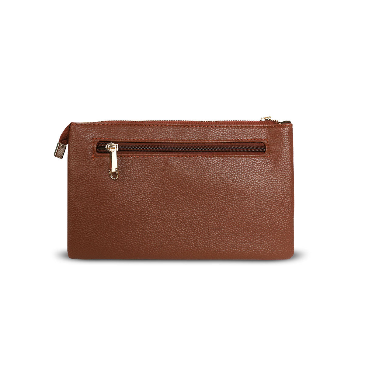 GESSY MEDIUM DOUBLE LAYERS CLUTCH BAG IN CAMEL
