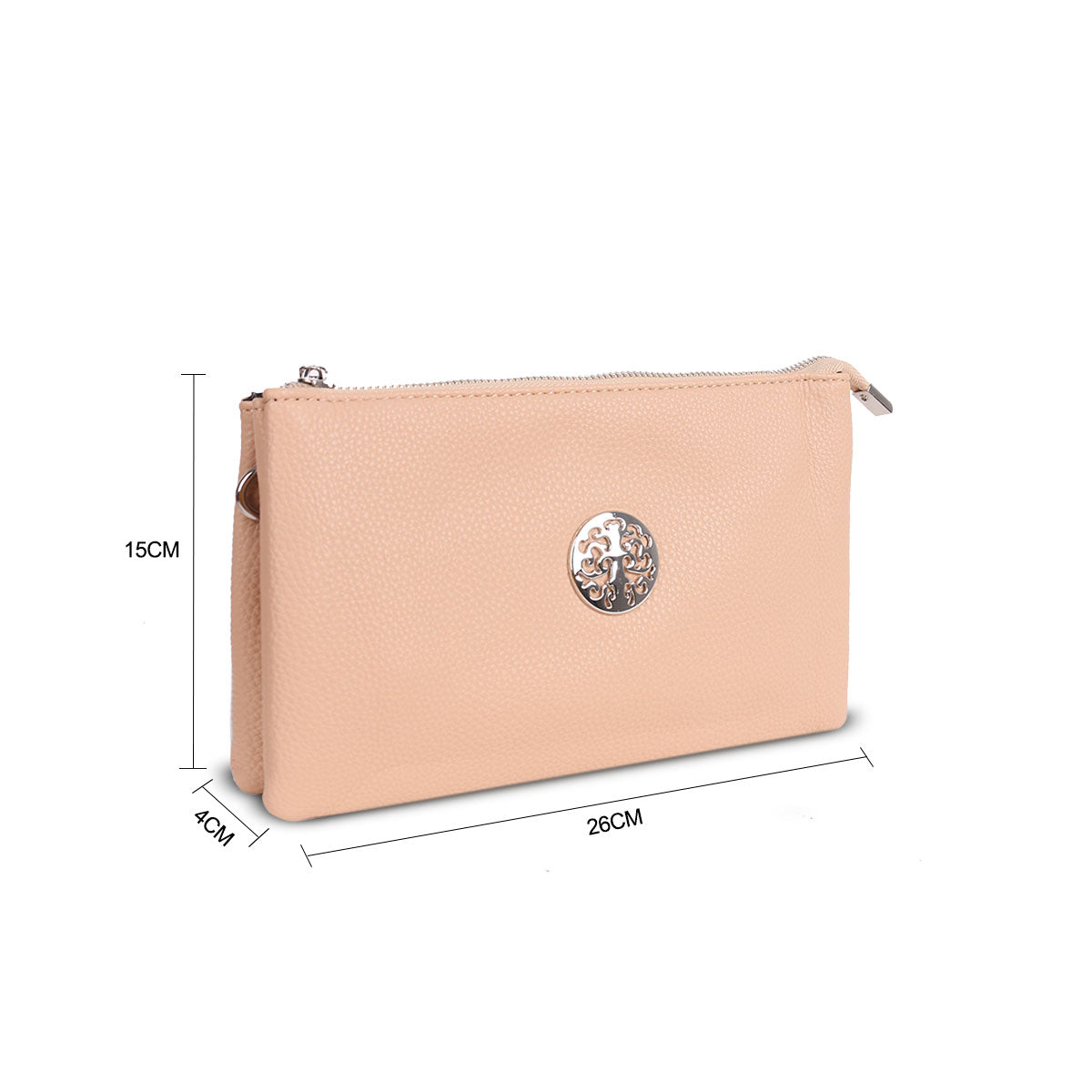 GESSY MEDIUM DOUBLE LAYERS CLUTCH BAG IN PINK