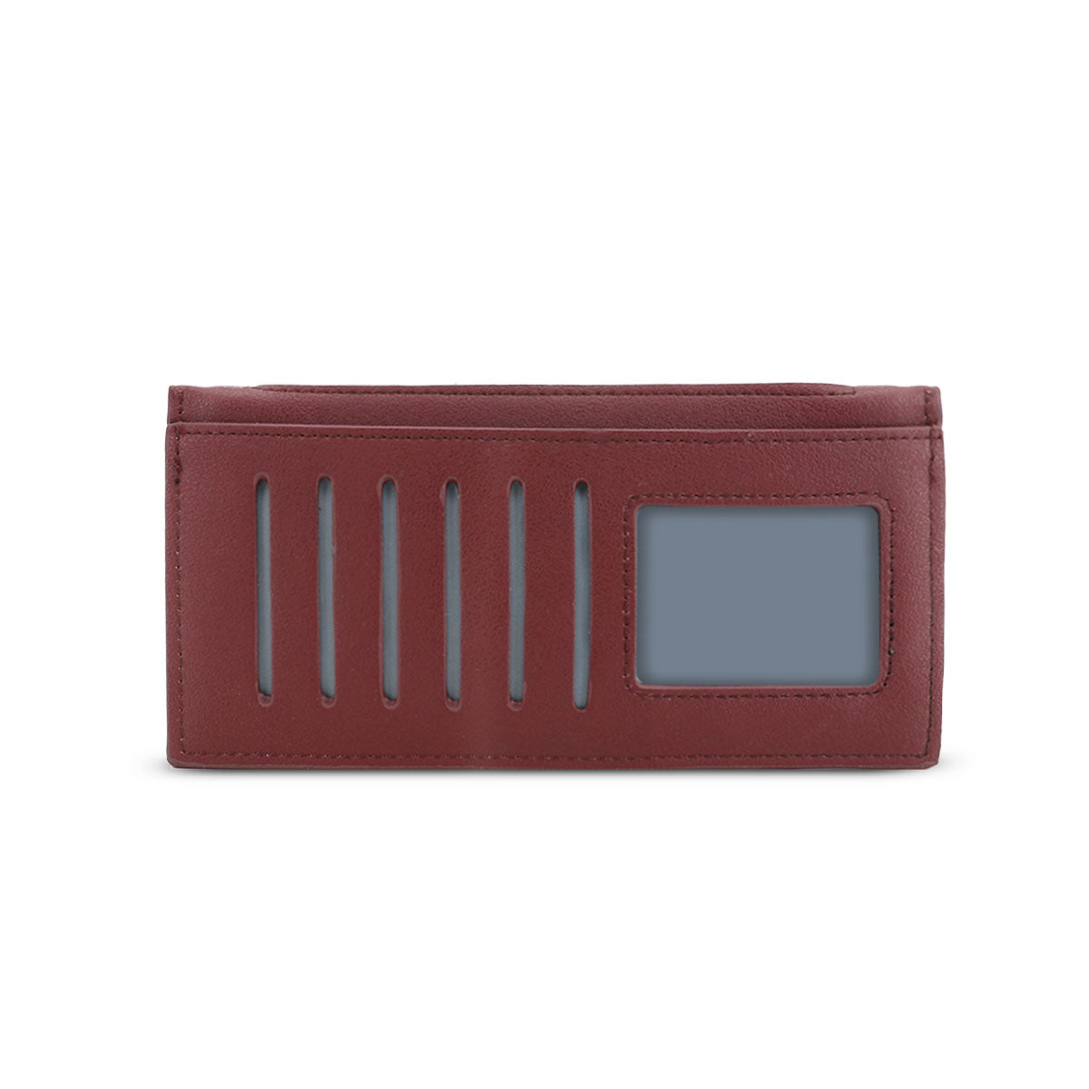 GESSY MULTI CARD SLOT LONG PURSE IN WINE RED