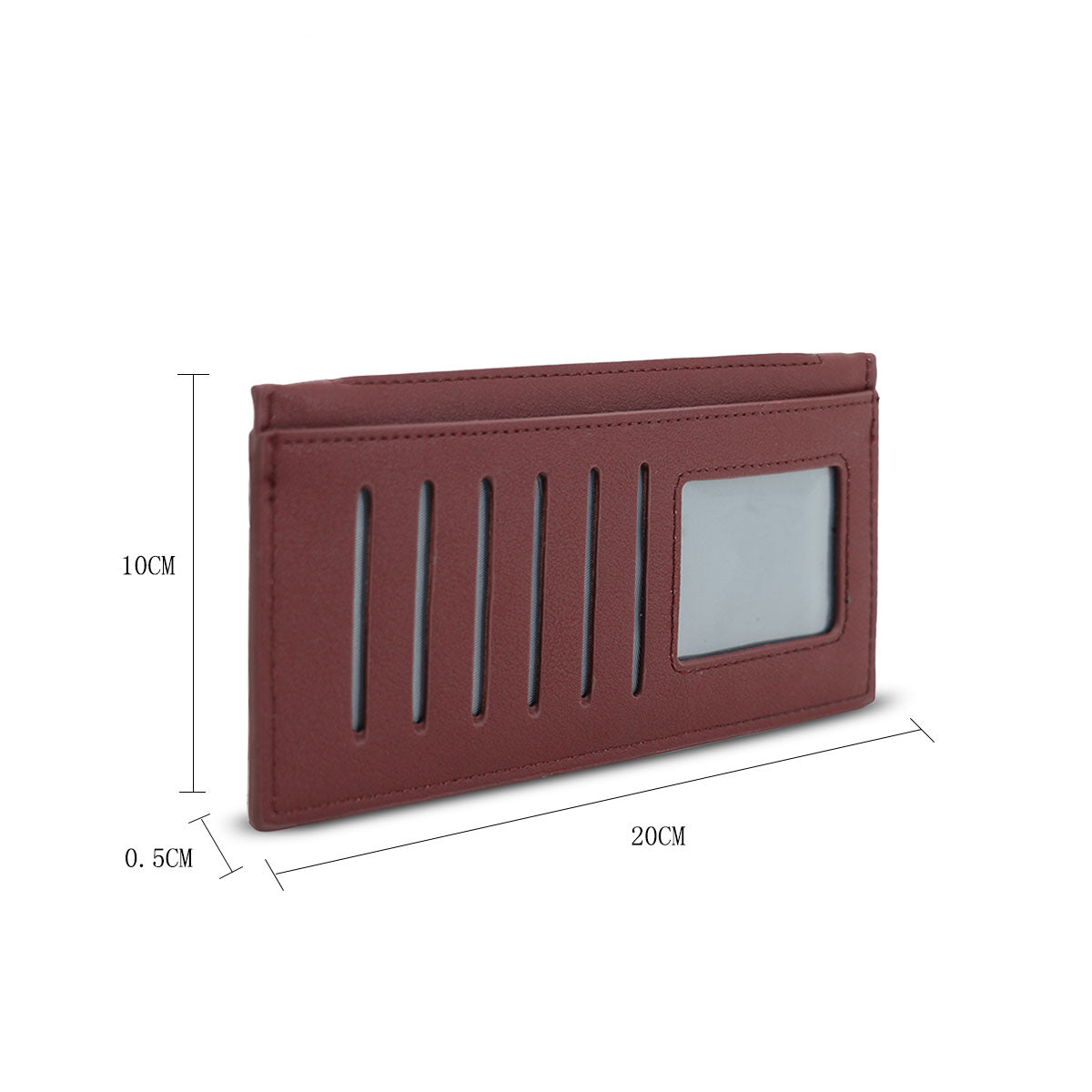 GESSY MULTI CARD SLOT LONG PURSE IN WINE RED