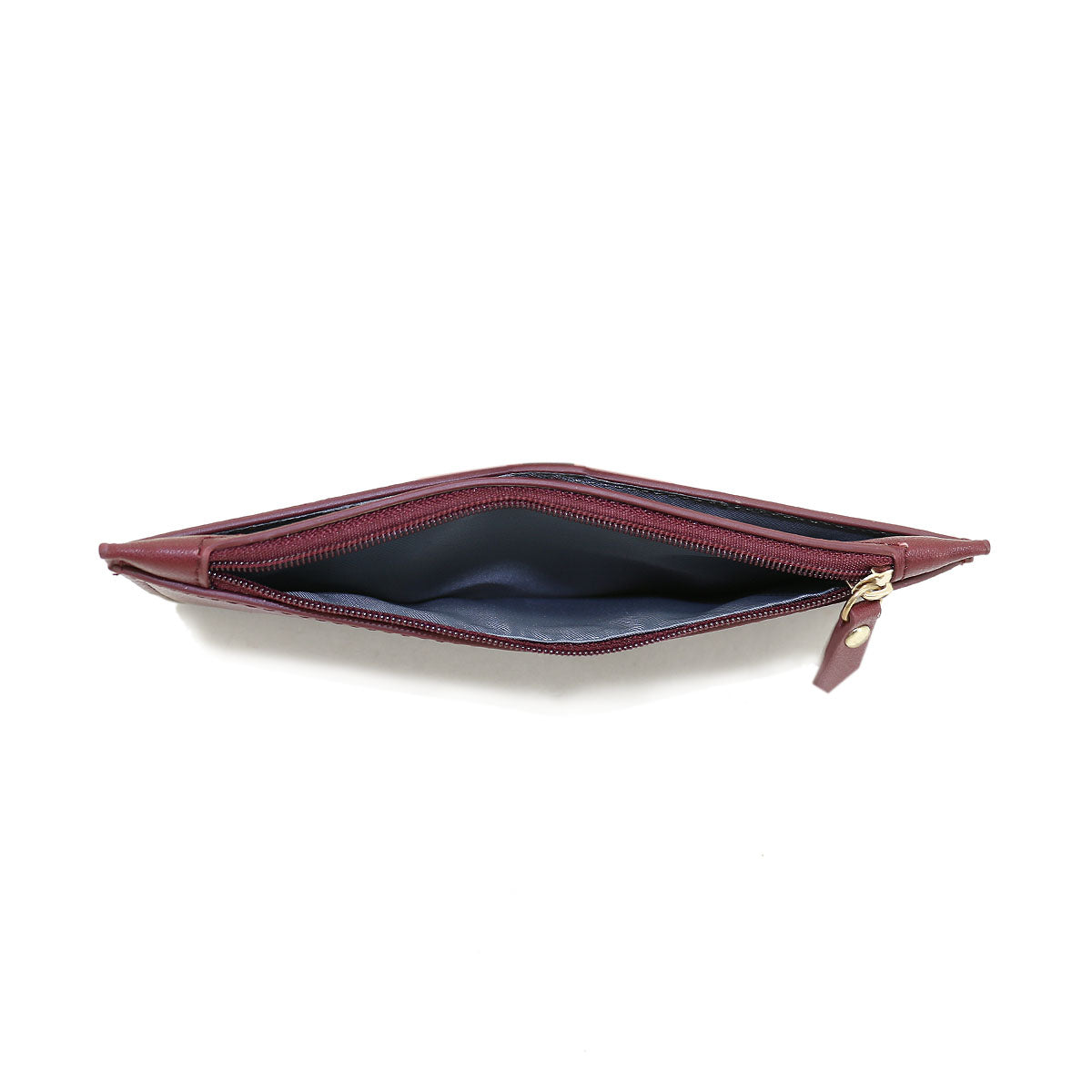 GESSY MULTI CARD SLOT LONG PURSE IN WINE RED