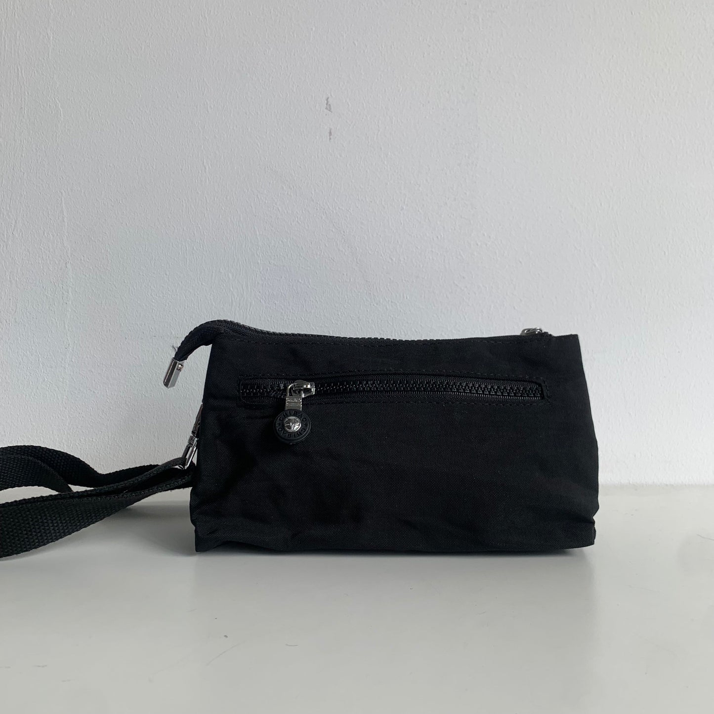 GESSY SMALL NYLON CLUTCH CROSSBODY BAG IN BLACK