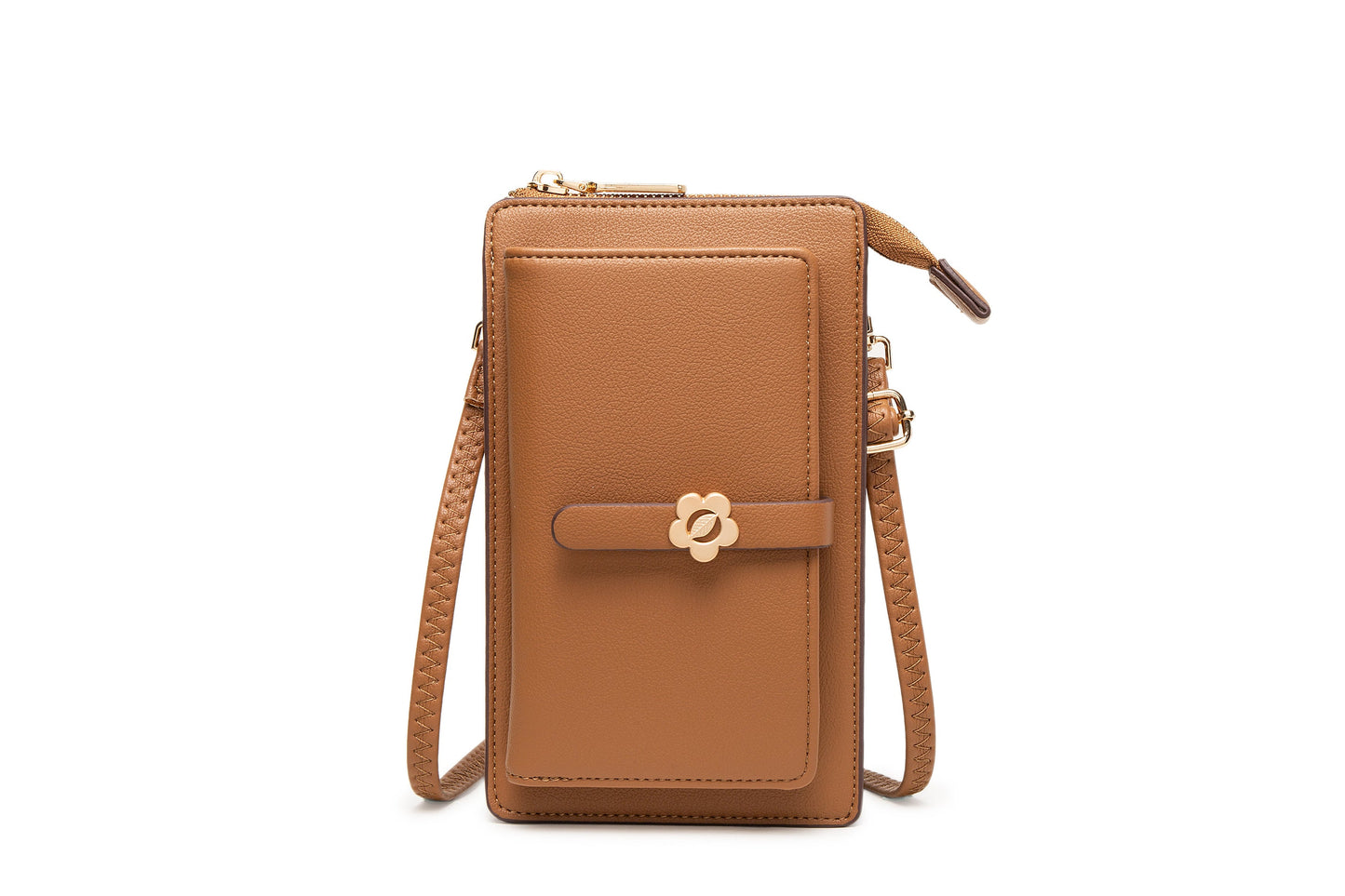 GESSY CROSSBODY MOBILE PHONE PURSE IN BROWN