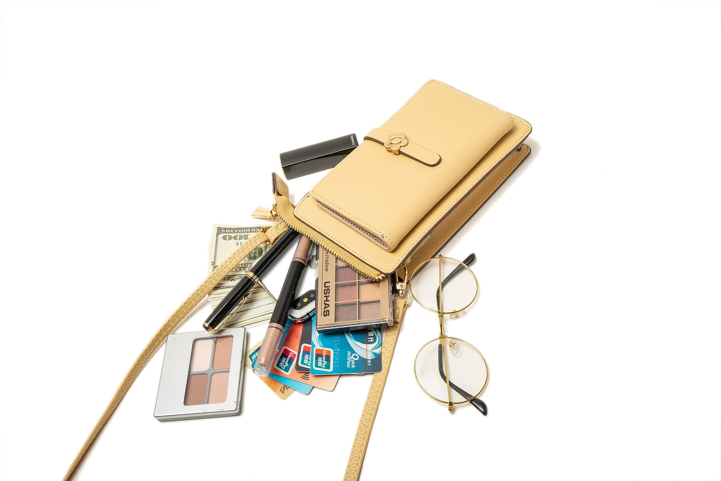 GESSY CROSSBODY MOBILE PHONE PURSE IN BROWN