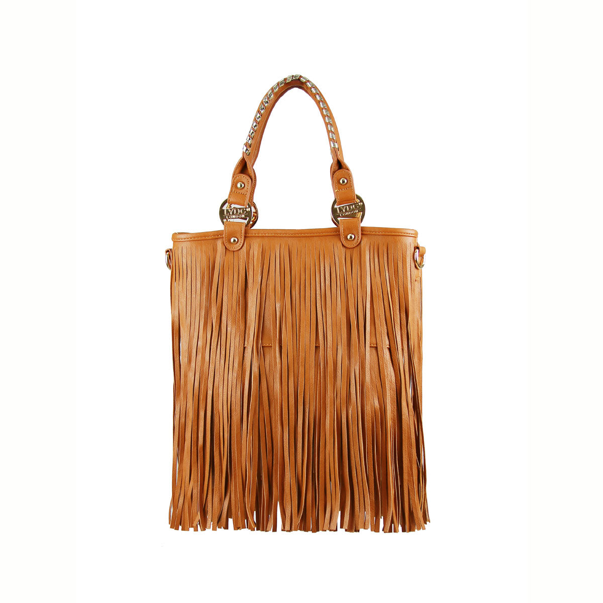 LYDC FRINGE DETAILED GRAB AND GO BAG IN TAN