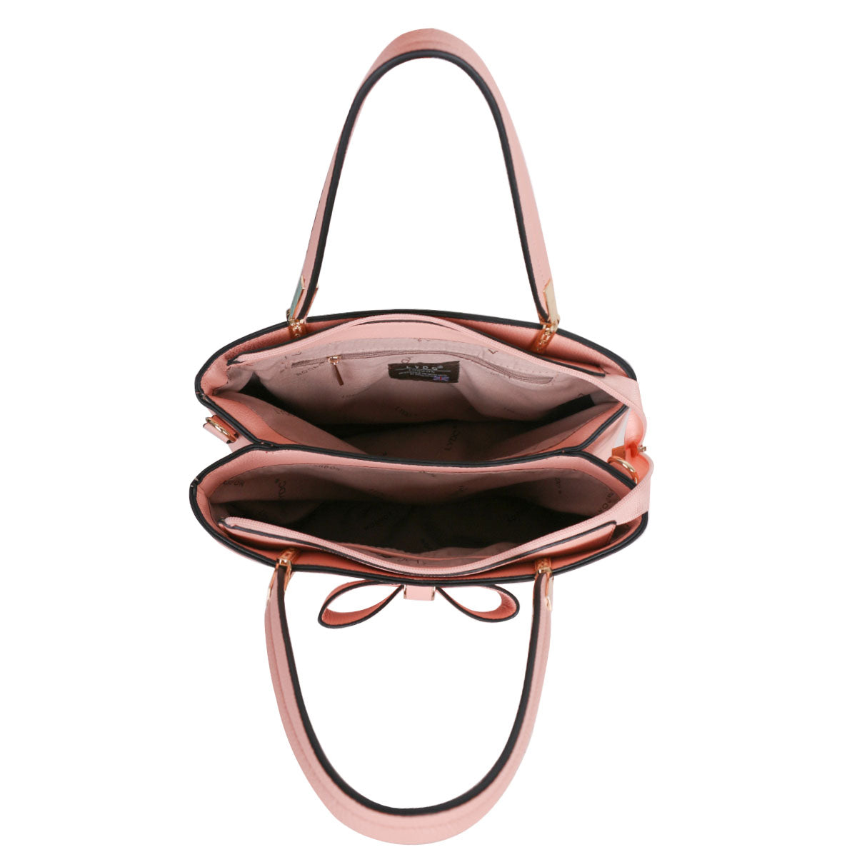 LYDC BOW DETAIL TOTE HANDBAG IN NUDE