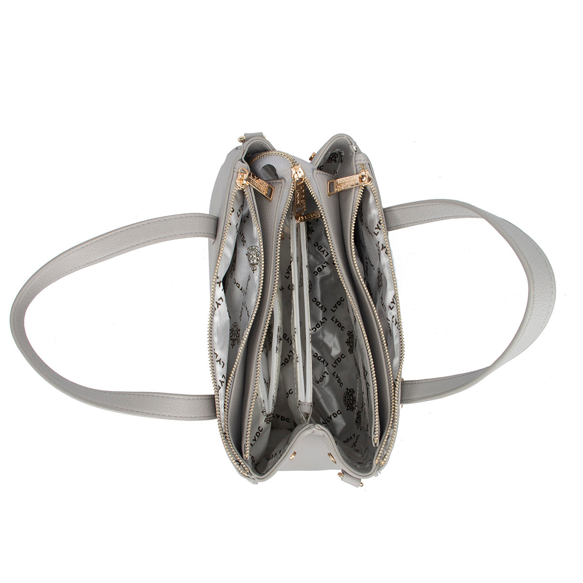 LYDC BUSINESS LAPTOP HANDBAG IN LIGHT GREY LARGE CAPACITY