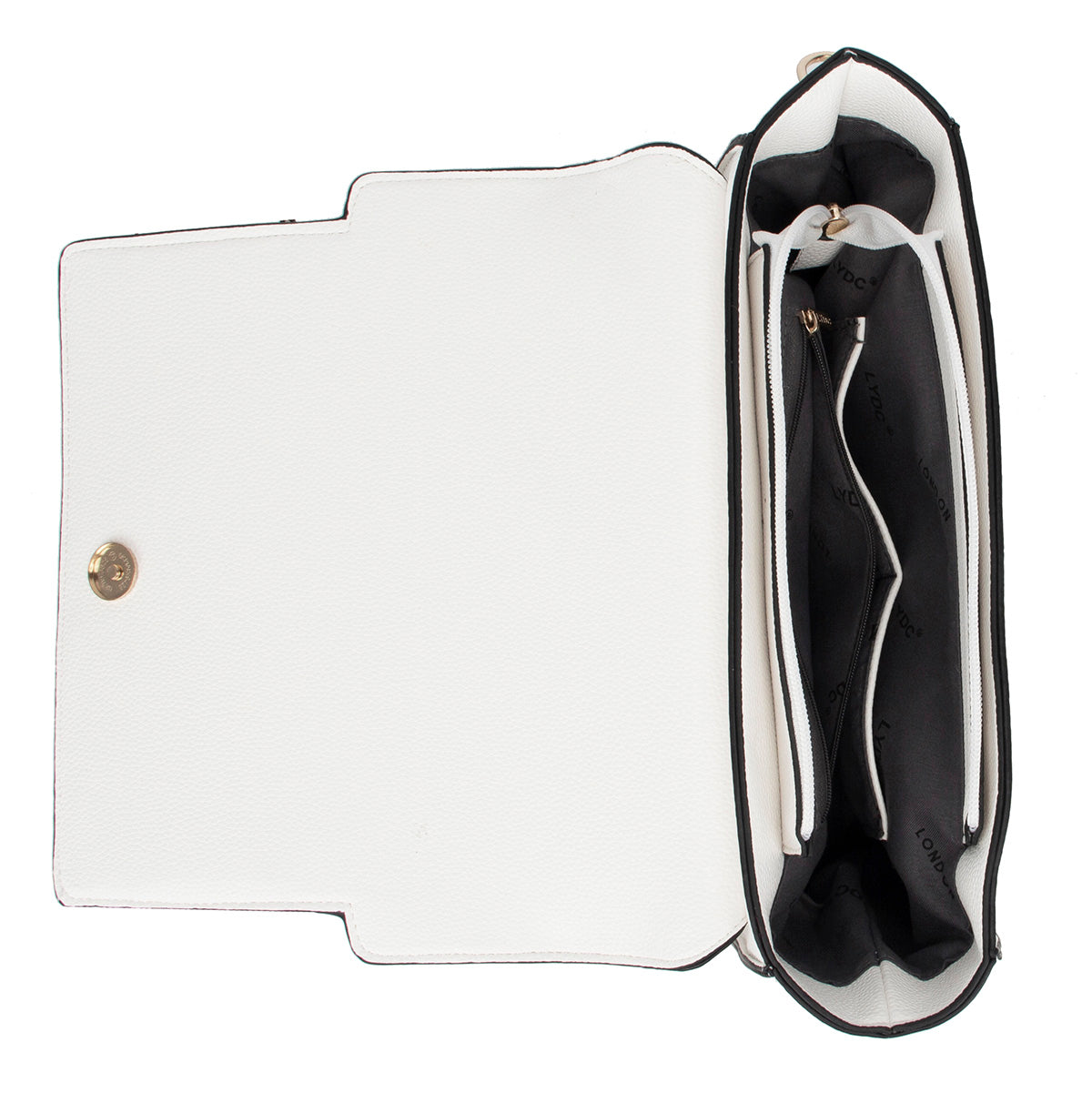 LYDC MEDIUM FRONT STRAP DECOR CROSSBODY HANDBAG WOMEN SHOULDER BAG