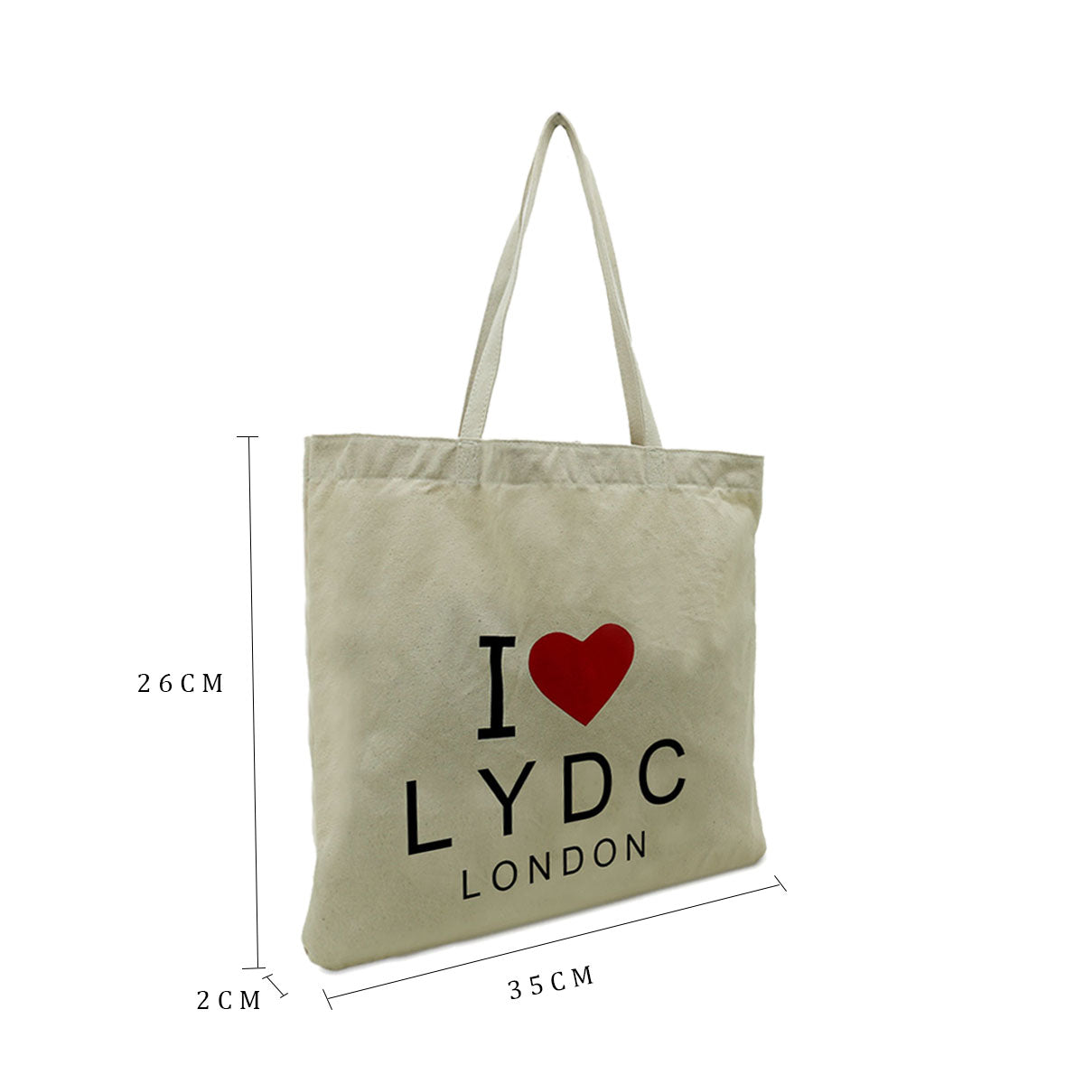 LYDC CANVAS LOGO PRINT TOTE BAG