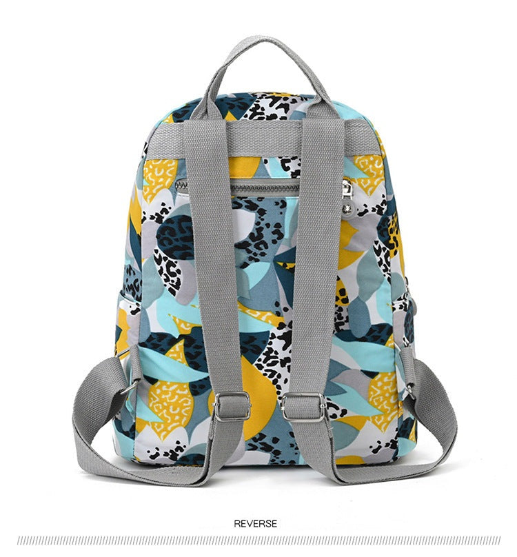 GESSY NYLON MEDIUM SIZE PRINTED BACKPACK