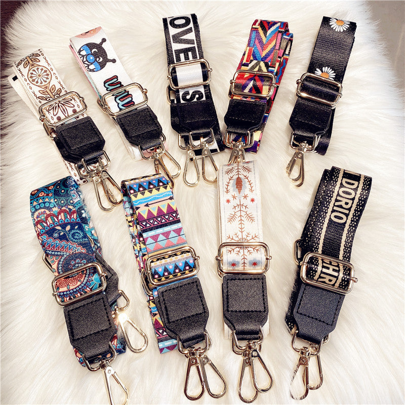 GESSY LETTER PRINT BELT BAG STRAP