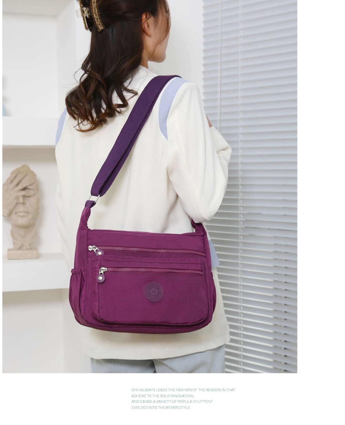 GESSY MEDIUM NYLON PRINTED BAG