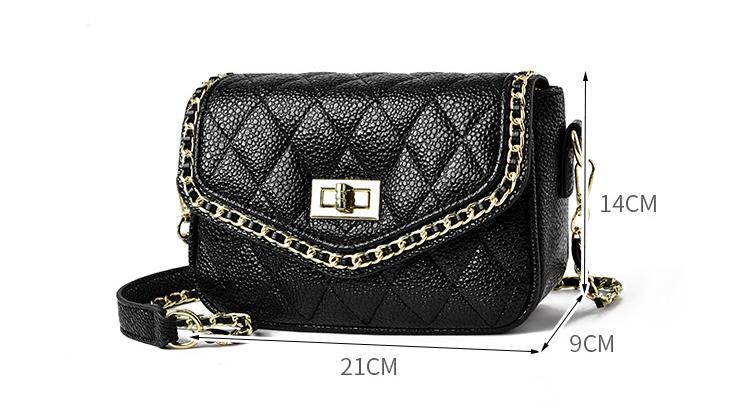GESSY FLAP BAG WITH CHAIN IN BLACK