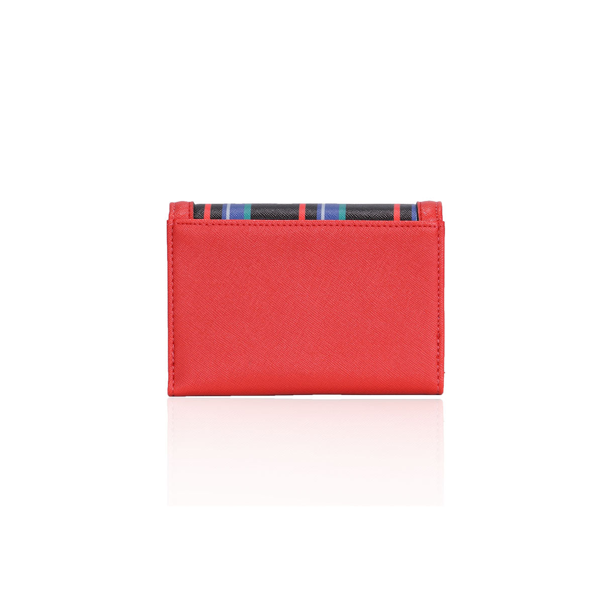 LYDC MULTICOLOUR GEOMETRIC MINI PURSE IN RED